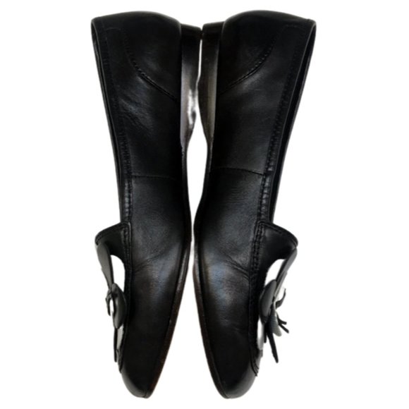 Enzo Angiolini Leather Color Block layered Loafer Flats - Picture 9 of 11